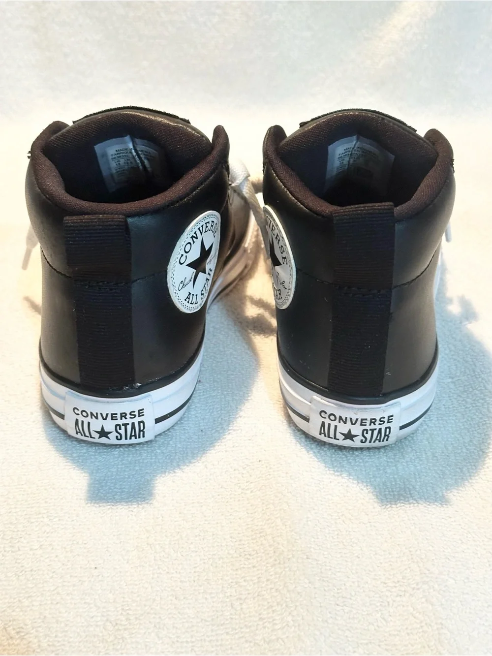 Converse kids chuck Taylor mid top sneakers black leather size 13 youth new
